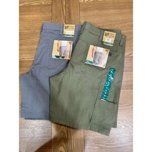 Weatherproof Utility Shorts Mens 40W Cargo Stretch Rip Stop 10" Inseam‎